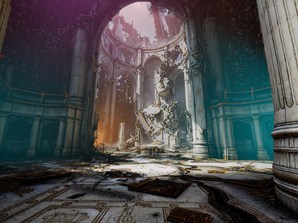 Splat scene rendered unlit with environment fog
